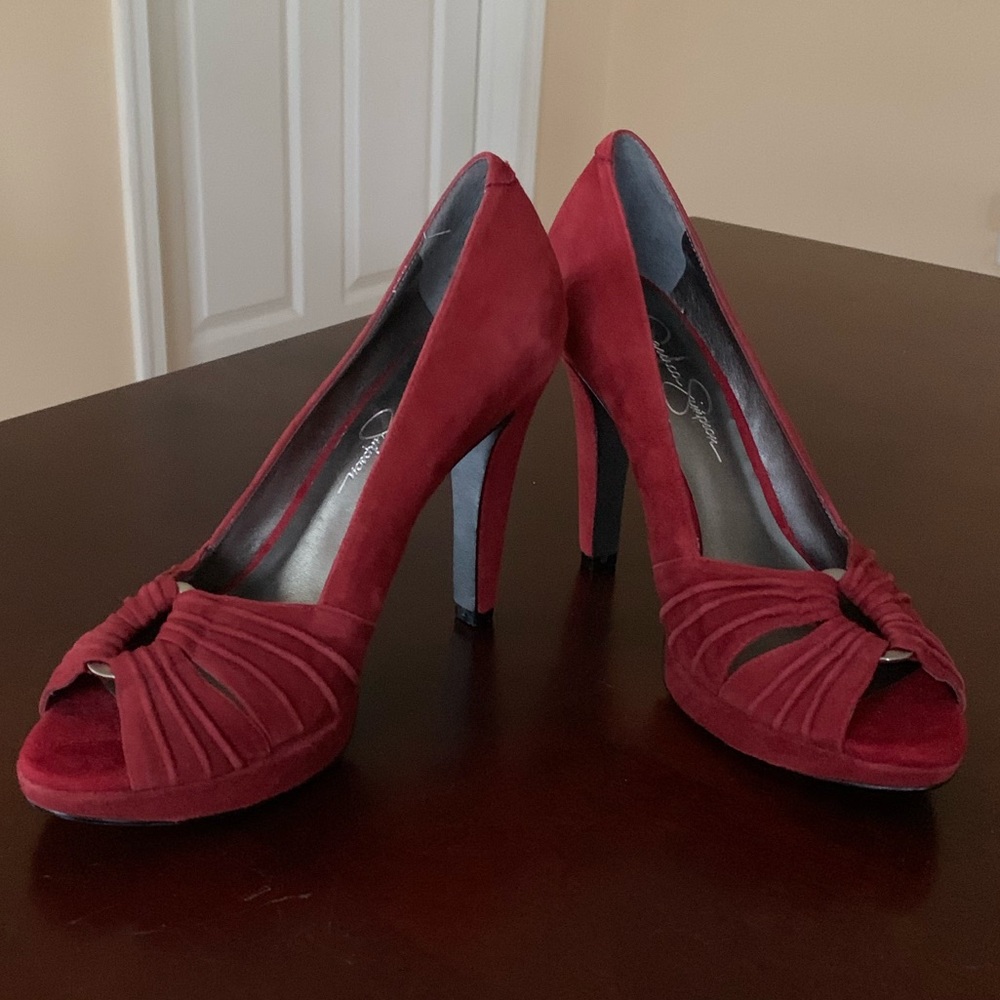 New Jessica Simpson Jamela Peep Toe Platform Heels